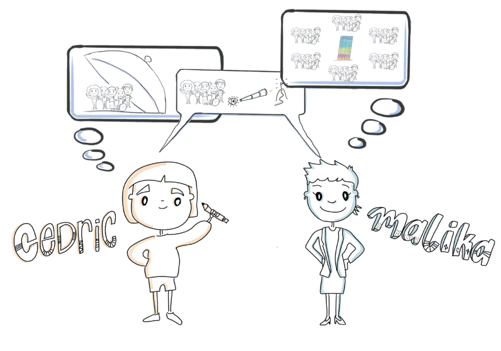 Cedric und Malika planen die Agile Transformation