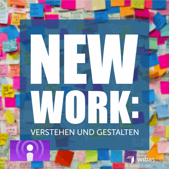 Podcast Cover New Work mit Apple-Podcast Logo