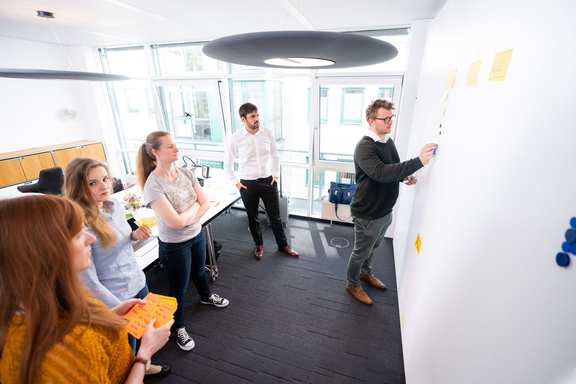 Agiles Team bei der Zusammenarbeit