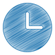 Pictogram with clock