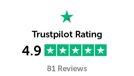 81 reviews on Trustpilot with an average rating of 4.9