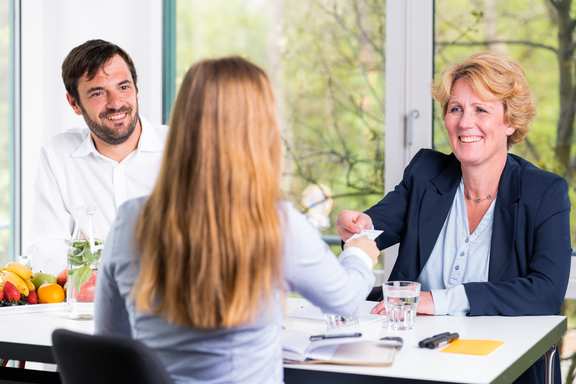 People in conversation