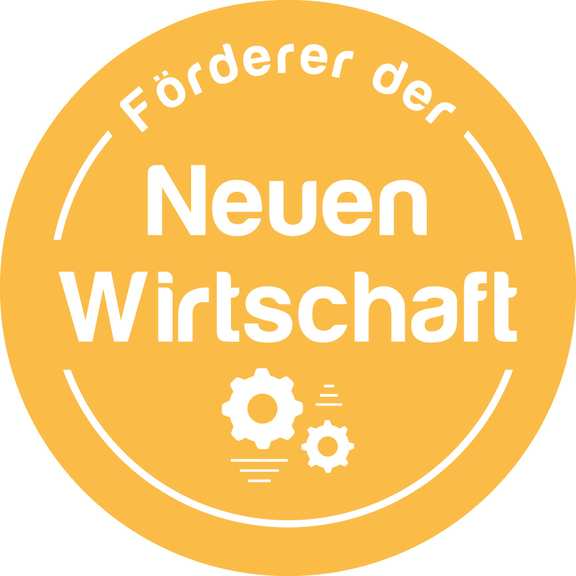Logo "Förderer der neuen Wirtschaft"