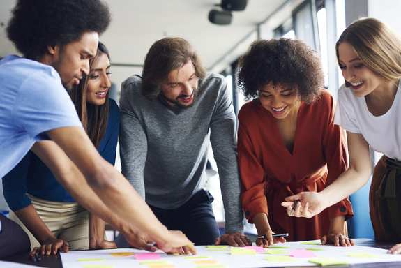 a team planning a project